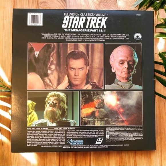 VINTAGE Star Trek LaserDisc - The Menagerie (Parts I & II) Paramount Home Video - Picture 2 of 6